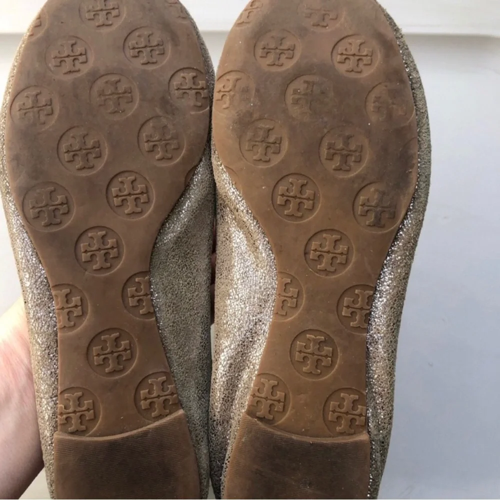Tory Burch Miller Bronze/Gold Flats. Size 8.